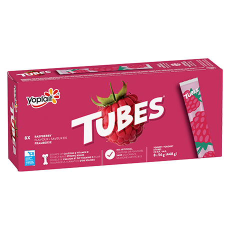 Yoplait-Tubes-Raspberry front of packaging