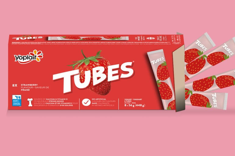 Pack shot of Tubes Strawberry flavor