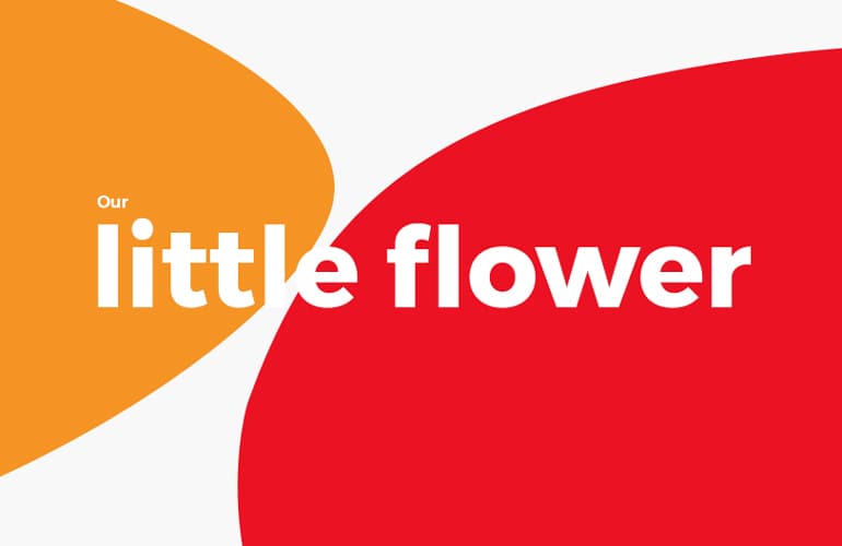 Our little flower wordmark graphic.