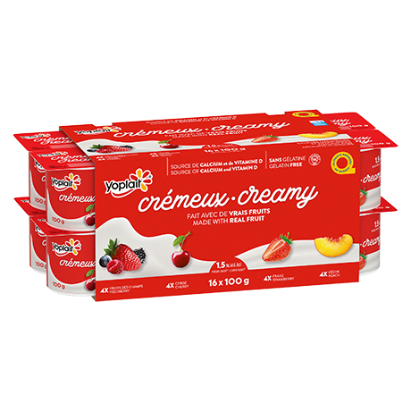 Yoplait-Creamy-Fieldberry-Strawberry-Cherry-Peach front of packaging