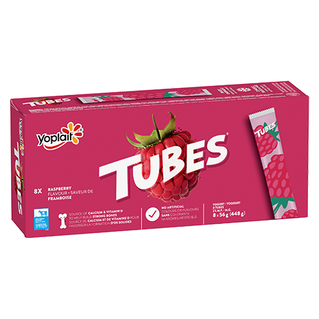 Yoplait-Tubes-Raspberry front of packaging