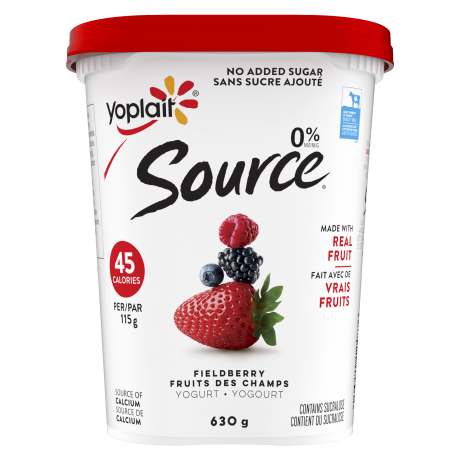 A fieldberry flavored Source yogurt