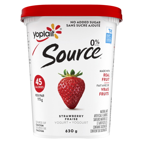 A strawberry flavored Source yogurt