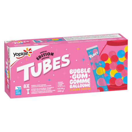 Yoplait-Tubes-Bubblegum, front of packing