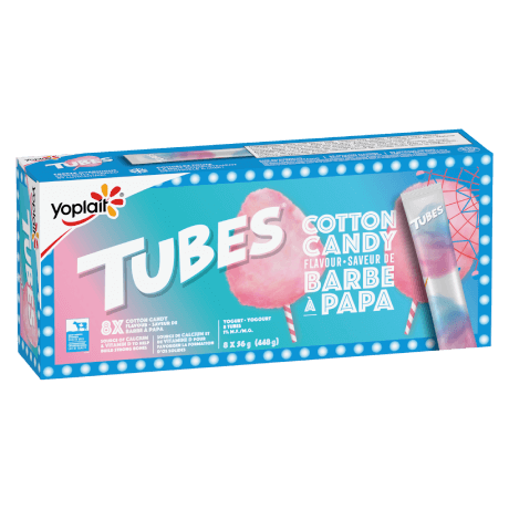 Yoplait-Tubes-Cotton Candy, front of packing