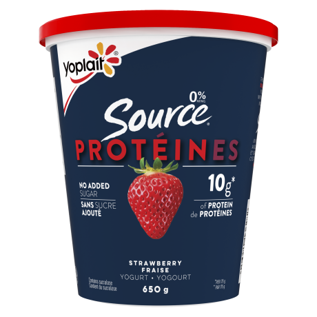 A strawberry flavored Source Protein product